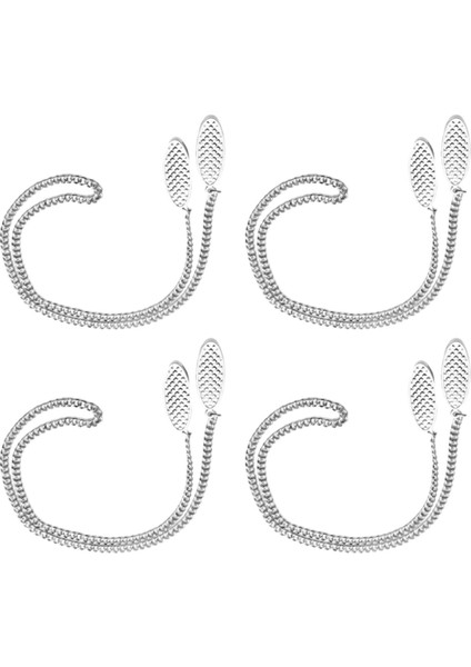 4 Adet Peçete Zinciri Peçete Tutucu Peçete Klipsleri Zincir Esnek Kordon Boyun Kayışı Yaşlılar Için Yaşlı Yetişkinler Çocuklar (Yurt Dışından) fırsatları