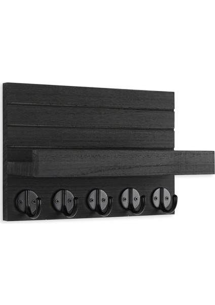 Raflı Duvar, Dekoratif Anahtar ve Posta Tutucusu Için Anahtar Tutucu Torbalar, Katlar, Şemsiye Için Büyük Kancalar Vardır (Yurt Dışından)