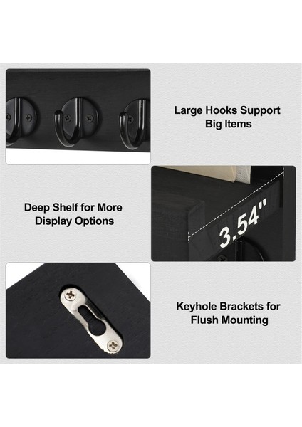 Raflı Duvar, Dekoratif Anahtar ve Posta Tutucusu Için Anahtar Tutucu Torbalar, Katlar, Şemsiye Için Büyük Kancalar Vardır (Yurt Dışından) indirimleri