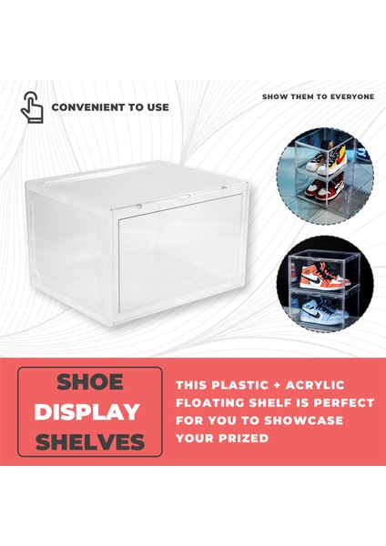 Manyetik Emme Sneaker Saklama Kutusu Şeffaf Basketbol Ayakkabı Ayakkabı Kutusu Koleksiyonu Ekran Ayakkabı Dolabı Temizle (Yurt Dışından) fırsatları