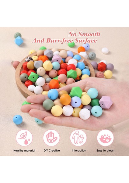 275 Pcs 15MM Silikon Boncuklar Anahtar Yapımı Kiti, Çoklu Stiller ve Şekiller Silikon Boncuklar Dökül Kauçuk Boncuklar (Yurt Dışından) fiyatları