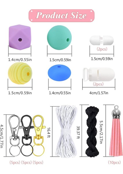 275 Pcs 15MM Silikon Boncuklar Anahtar Yapımı Kiti, Çoklu Stiller ve Şekiller Silikon Boncuklar Dökül Kauçuk Boncuklar (Yurt Dışından) modelleri