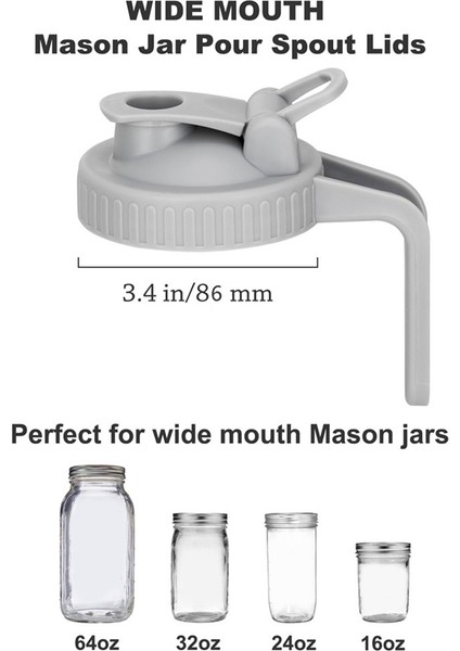 Geniş Ağız Mason Kavanozları, Airtight Mason Kavanoz Sürahi Flip Cap Lid (Yurt Dışından) fiyatları