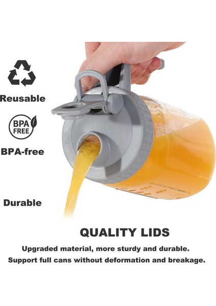 Geniş Ağız Mason Kavanozları, Airtight Mason Kavanoz Sürahi Flip Cap Lid (Yurt Dışından) fırsatları