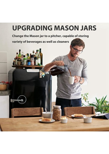 Geniş Ağız Mason Kavanozları, Airtight Mason Kavanoz Sürahi Flip Cap Lid (Yurt Dışından) indirimleri