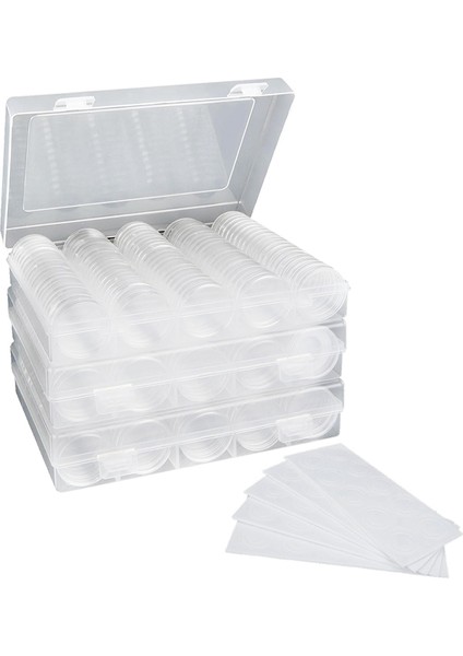 Madeni Para Kapsülleri 30MM Plastik Para Tutucular, Köpük Koruma Contalı Madeni Para Toplama Malzemeleri (17/20/25/27/30MM) -3 Paket (Yurt Dışından)