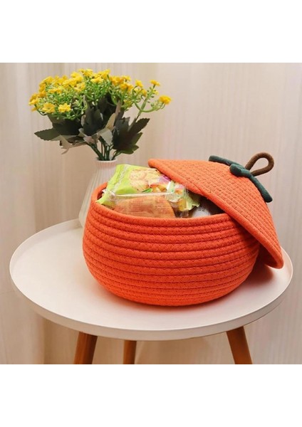 Cadılar Bayramı Toz Geçirmez Kabak Dokuma Sepeti Kapak Masaüstü Depolama Sepeti Kozmetik Sunruklar Atıştırmalık Depolama Sepeti (Yurt Dışından) fiyatları