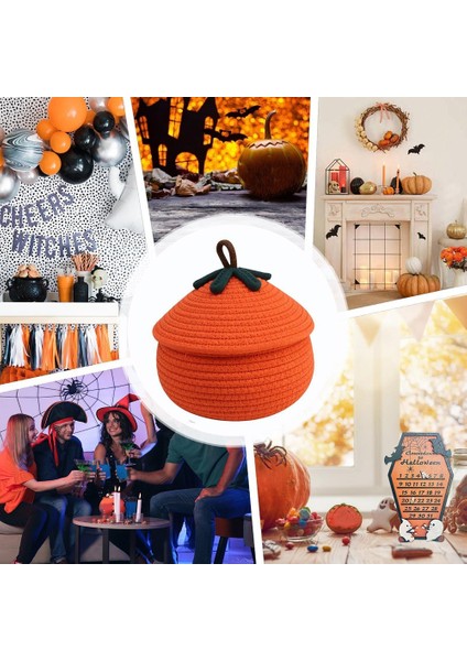 Cadılar Bayramı Toz Geçirmez Kabak Dokuma Sepeti Kapak Masaüstü Depolama Sepeti Kozmetik Sunruklar Atıştırmalık Depolama Sepeti (Yurt Dışından) modelleri