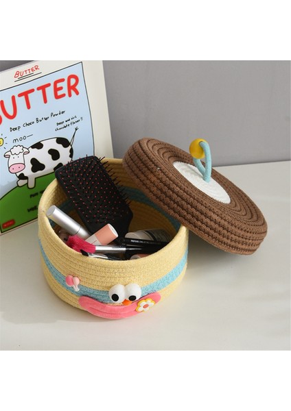 Masaüstü Depolama Sepeti Kapaklı Atıştırmalık Saklama Kutusu Sehpa Oturma Odası Yün Oyuncak Depolama Sepeti C (Yurt Dışından) modelleri