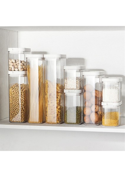 Mühürlü Gıda Saklama Kutusu Tahıl Şeker Kurutulmuş Kavanozlar Mutfak Kare Şeffaf Mühürlü Tank Kutusu Atıştırmalık Kuru Ürünler Saklama Kavanozu (Yurt Dışından) modelleri