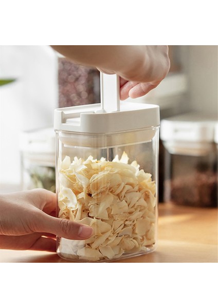 Mühürlü Gıda Saklama Kutusu Tahıl Şeker Kurutulmuş Kavanozlar Mutfak Kare Şeffaf Mühürlü Tank Kutusu Atıştırmalık Kuru Ürünler Saklama Kavanozu (Yurt Dışından) indirimleri