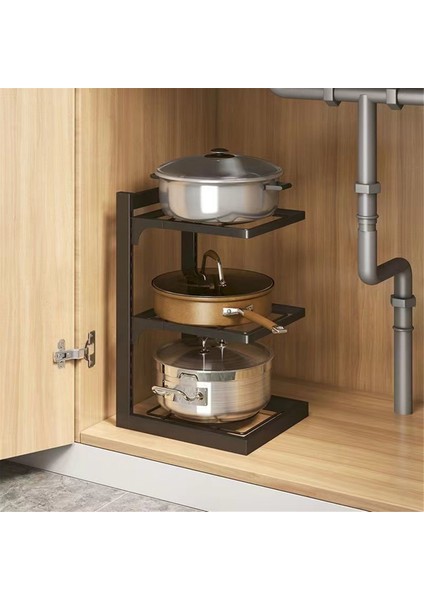 Mutfak Lavabo Rafı, Çok Katmanlı Pot Rafı, Dolap Depolama Rafı Çok Fonksiyonlu Braket (Yurt Dışından) indirimleri