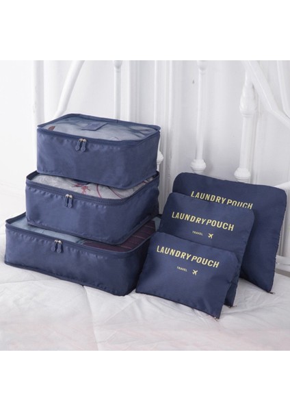 6pcs Giysiler Için Seyahat Depolama Çantası Seti Set Düzenleyici Dolap Dolap Bavul Poşeti Seyahat Organizatör Çanta Kılıfları Paketleme 2 (Yurt Dışından) fiyatları