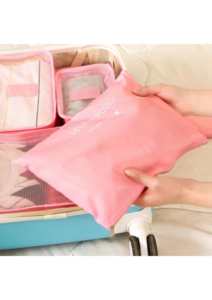 6pcs Giysiler Için Seyahat Depolama Çantası Seti Set Düzenleyici Dolap Dolap Bavul Poşeti Seyahat Organizatör Çanta Kılıfları Paketleme 2 (Yurt Dışından) modelleri