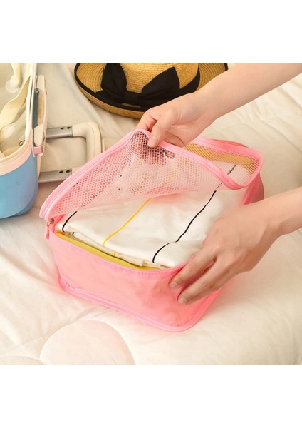 6pcs Giysiler Için Seyahat Depolama Çantası Seti Set Düzenleyici Dolap Dolap Bavul Poşeti Seyahat Organizatör Çanta Kılıfları Paketleme 2 (Yurt Dışından) fırsatları