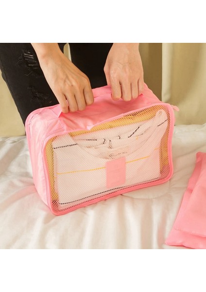 6pcs Giysiler Için Seyahat Depolama Çantası Seti Set Düzenleyici Dolap Dolap Bavul Poşeti Seyahat Organizatör Çanta Kılıfları Paketleme 2 (Yurt Dışından) indirimleri