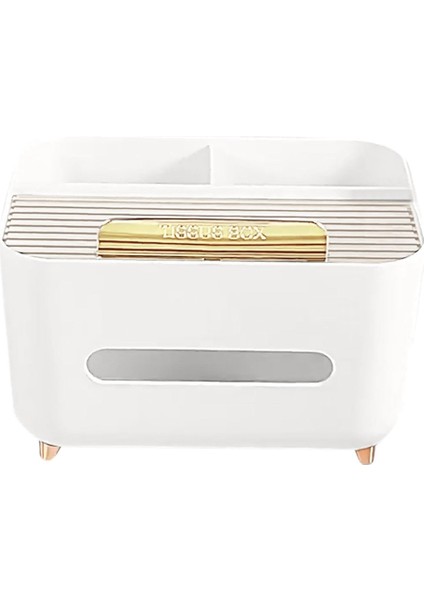 Doku Kutusu Oturma Odası Masaüstü Sehpa Yatak Odası Krem Tarzı Uzaktan Kontrol Depolama Kağıt Kutusu A (Yurt Dışından)