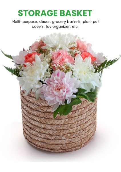 3 Adet/set El Yapımı Saman Dokuma Depolama Sepeti Kaplama Atıştırmalık Organizatör Depolama Kutusu Çamaşır Sepetleri Rattan Depolama Çiçek Sepeti (Yurt Dışından) modelleri