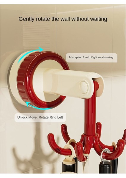 Altı-Claw Hook Çok Fonksiyonlu Spatula Kaşık Kitchenware Depolama Rafı Retro Emme Kupası Dikişsiz Duvar Asılı Siyah (Yurt Dışından) fiyatları