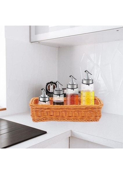 Dokuma Sepet 2 Adet Masa Üstü Için Küçük Dokuma Depolama Sepeti, Gümüş Eşya Çatal Bıçak Takımı Kavanoz Tutucusu Dokuma Sepet B (Yurt Dışından) fırsatları