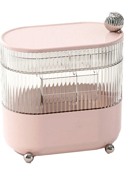 Döner Mücevher Kutuları Kozmetik Rujlar Için Çok Katmanlı Masaüstü Saklama Kutusu Kablolar Takı Makyaj Organizatörü, Pembe (Yurt Dışından)