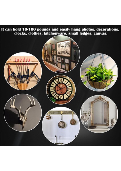Yeni Resim Çerçevesi Hook Heavy Doubt Hook Kit 10-100 Lbs Resim Çerçeveleri, Ofis, Tuval, Saat 103PCS Için Uygun (Yurt Dışından) fırsatları