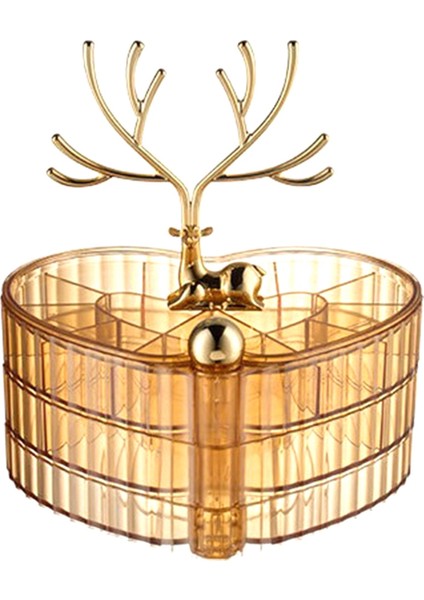 Takı Kutuları ve Organizatörleri, 3 Katmanlı Dönen Takı Tepsisi Kılıfı, Yüzükler Için Uzun Boynuzlar, Takı Saklama Kutusu, B (Yurt Dışından)