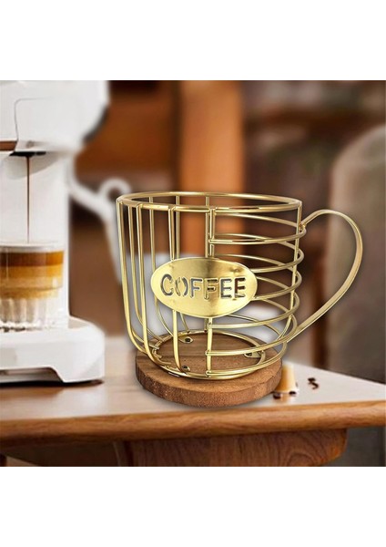 Kahve Pod Tutucu Kahve Pod Sepet Tel Kahve Pod Depolama Mutfak Aile Tezgah Pod A Için Ahşap Taban Organizatör (Yurt Dışından) fiyatları