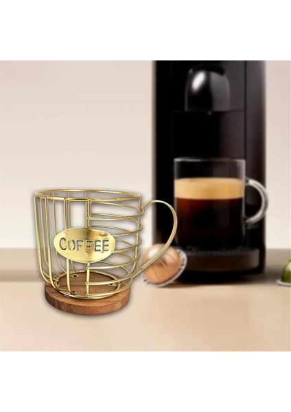 Kahve Pod Tutucu Kahve Pod Sepet Tel Kahve Pod Depolama Mutfak Aile Tezgah Pod A Için Ahşap Taban Organizatör (Yurt Dışından) modelleri