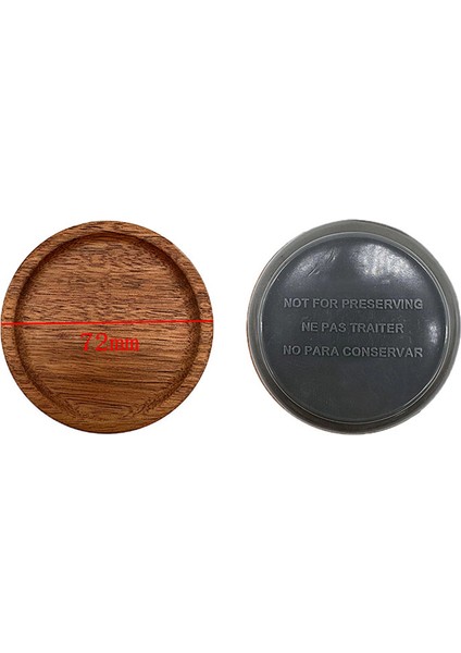 Normal Ağız Kavanoz Kapakları, Ahşap Kavanoz Üstleri, Normal Ağız Kavanozları Için Hava Geçirmez Silikon Conta ile Konserve Kapakları, 4 Paket (Yurt Dışından) modelleri