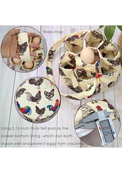 Yumurtalar Sepet Toplayan 7 Torba Yumurta Toplayan Sepet Tuval Toplama Yumurta Için Yumurta Torbaları (Yurt Dışından) fiyatları