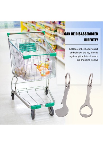 Anahtar Halka Olarak 2 Adet Paslanmaz Çelik Alışveriş Arabası Çıkarıcı Dükkan Atma Tramvay Jetonu Doğrudan Ayrılabilir (Yurt Dışından) fırsatları