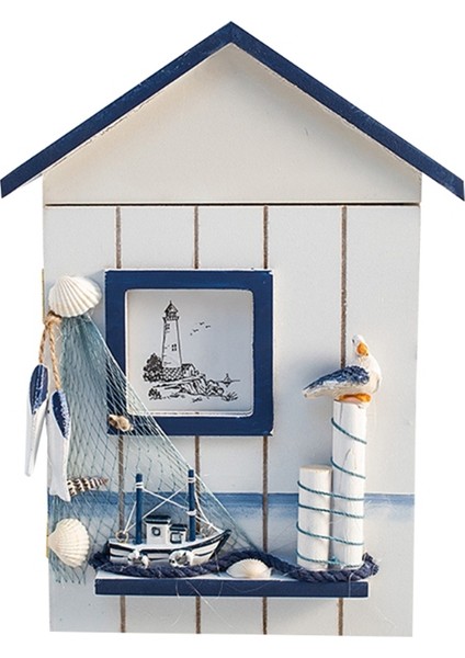 Okyanusta Yaratıcı Dekorasyon Anahtar Kutusu Dolap Duvar Asma Anahtar Depolama Kutusu Seabirds (Yurt Dışından)