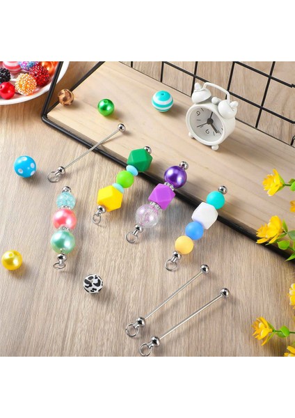 20PCS Boncuklu Anahtarlıklar Mücevher Için Metal Çubuk Zincirler Dıy Projeleri Için Anahtarlık Çubuk Aksesuarları (Yurt Dışından) modelleri