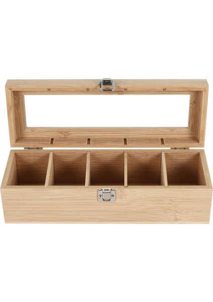 Çok Fonksiyonlu Bambu Sistemi Çay Poşeti Takı Organizatör Saklama Kutusu 5 Bölümler Çay Kutusu Organizatör Şeker Konteyneri (Yurt Dışından) modelleri