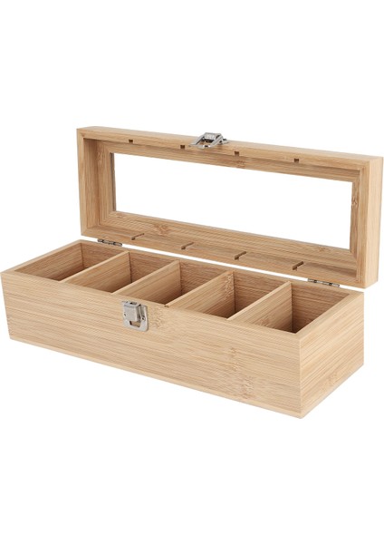 Çok Fonksiyonlu Bambu Sistemi Çay Poşeti Takı Organizatör Saklama Kutusu 5 Bölümler Çay Kutusu Organizatör Şeker Konteyneri (Yurt Dışından) fırsatları