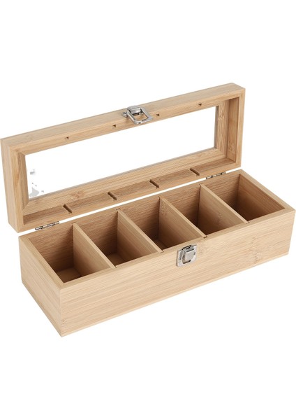 Çok Fonksiyonlu Bambu Sistemi Çay Poşeti Takı Organizatör Saklama Kutusu 5 Bölümler Çay Kutusu Organizatör Şeker Konteyneri (Yurt Dışından) indirimleri