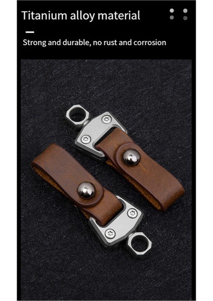 Titanyum Alaşımlı Araba Anahtarlık Kolye Basit Evrensel Anahtarlık Hediyesi (Yurt Dışından)
