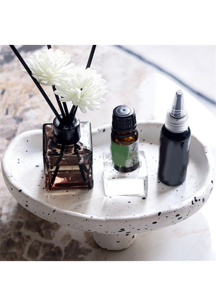 Nordic Reçine Noktaları Düzensiz Depolama Tepsisi Kek Plakası Kozmetik Tutucu Depolama Organizatör Oturma Odası Ev Dekoru, Beyaz (Yurt Dışından) fırsatları