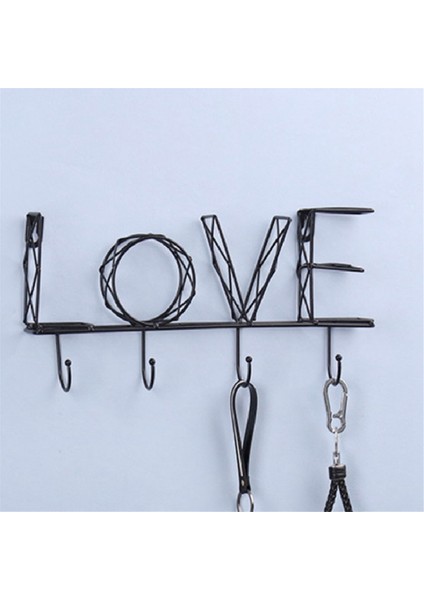 Ev Yatak Odası Aksesuarları Için Aşk Mektubu Kanca Dekorasyonu Anahtar Tutucu Duvar Kat Raf Hook Askı Houseker Houseker Stand (Yurt Dışından) fiyatları