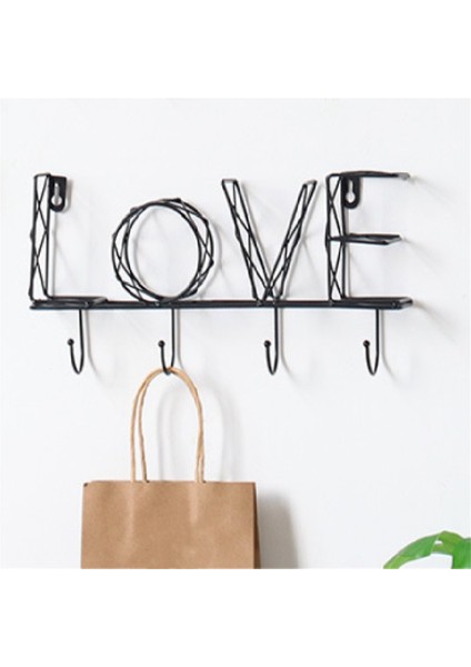 Ev Yatak Odası Aksesuarları Için Aşk Mektubu Kanca Dekorasyonu Anahtar Tutucu Duvar Kat Raf Hook Askı Houseker Houseker Stand (Yurt Dışından) indirimleri