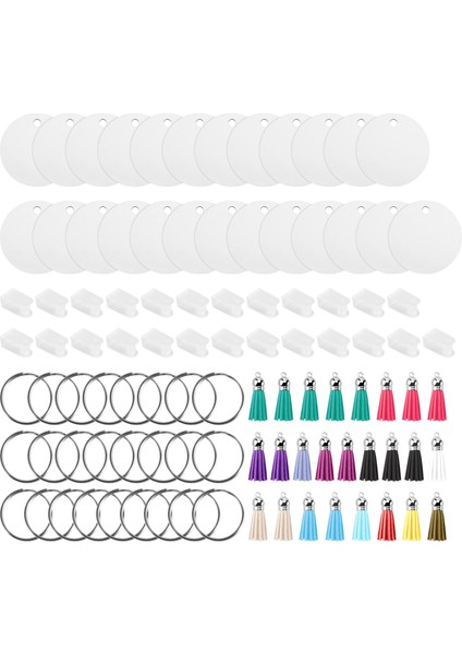 100PCS Mdf Süblimasyon Boşlukları Anahtarlık Toplu, Süblimasyon Anahtarlık Boşlukları, Anahtar Halka ile Dıy Zanaat Yapımı Için Çift Taraflı (Yurt Dışından)
