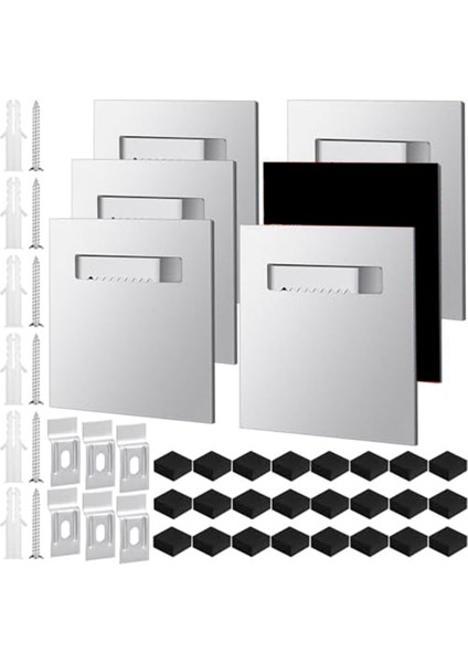 6 Pack Kendi Yapışkanlı Çamaşır Askıları 8.0 x 8.0 cm Hook Yapışkan Resim Aynalar ve Asma Sanat Için Asma Tahtası Kiti (Yurt Dışından)