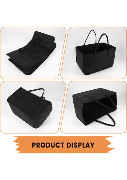 Keçe Depolama Çantası Büyük Kapasiteli Gündelik Alışveriş Çantası, Meyve ve Sebze Sepet Oyuncak Depolama Sepeti Giyim Depolama Sepeti (Yurt Dışından) fırsatları