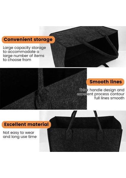 Keçe Depolama Çantası Büyük Kapasiteli Gündelik Alışveriş Çantası, Meyve ve Sebze Sepet Oyuncak Depolama Sepeti Giyim Depolama Sepeti (Yurt Dışından) indirimleri