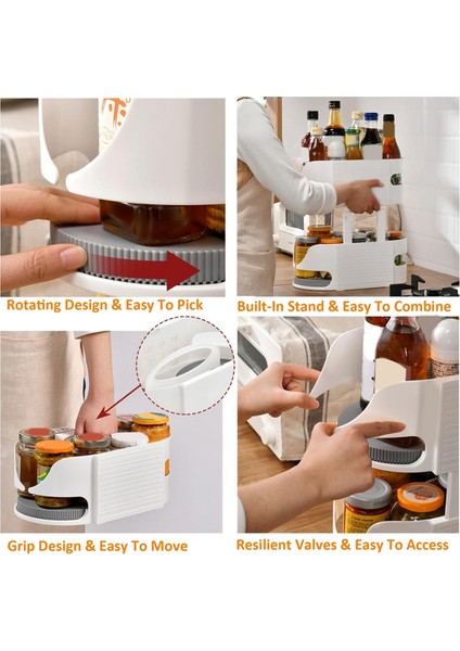 Birleştirilebilir Tembel Pikap Organizatörü, Dıy 360 ° Dönüş Buzdolabı Organizasyonu ve Depolama, Mutfak Için Dönen Raflar (Yurt Dışından) fırsatları