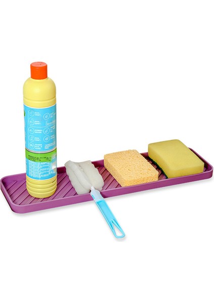 Tepsi Placemat Baharat Şişe Raf Yalıtılmış Çay Fincanı Depolama Mat Mutfak Sabun Tepsisi Silikon Lavabo Tepsi Gri (Yurt Dışından) indirimleri