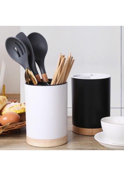 Kaşık Çatal Knfief Chopstick Tahliye Kutusu Sofra Depolama Tutucu Üç Bölme Çatal Bıçak Takımı Rafı Mutfak Gereçleri Caddy B (Yurt Dışından) fırsatları