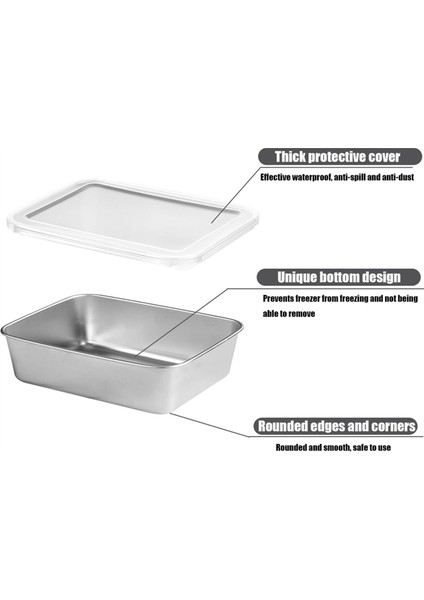 Gıda Depolama Için Paslanmaz Çelik Kaplar, Gıda Depolama Bento Kutu Kabı, Sızıntı Geçirmez Silikon Kapak Bulaşık Makinesi Güvenli (Yurt Dışından) fiyatları