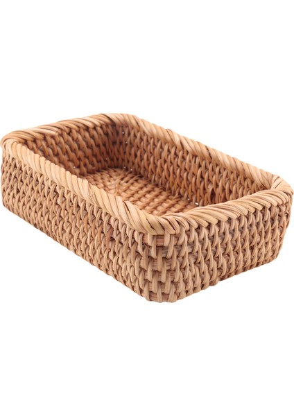 El Dokuması Dikdörtgen Rattan Hasır Sepet Meyve Çayı Atıştırmalık Piknik Kozmetik Saklama Kutusu Mutfak Ev Araçları-S (Yurt Dışından) modelleri